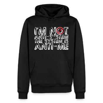 Anti-système Anti-Me Rebellious Statement Design - Sweat à capuche Premium bio Homme - noir - Devant - Nico (187cm)