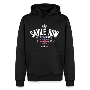 Savile Row Stadt Westminster - Männer Premium Bio Hoodie - Schwarz - Vorne - Nico (187cm)