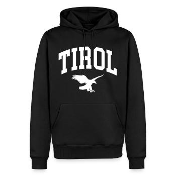 Tyrol - Sweat à capuche Premium bio Homme - noir - Devant - Nico (187cm)