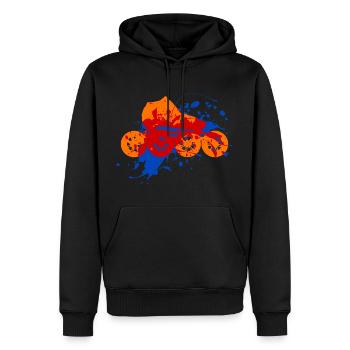 Rollschuhe Roller - Männer Premium Bio Hoodie - Schwarz - Vorne - Nico (187cm)