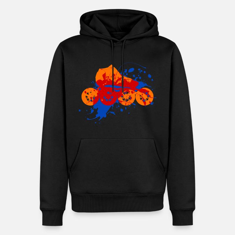 Rollschuhe Roller - Männer Premium Bio Hoodie - Schwarz