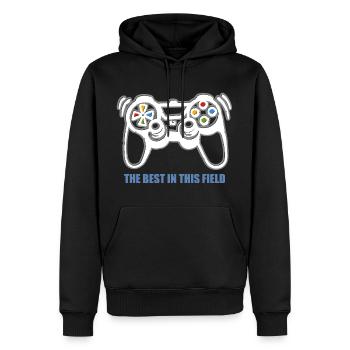 Spielkonsolen-Spieler - Männer Premium Bio Hoodie - Schwarz - Vorne - Nico (187cm)
