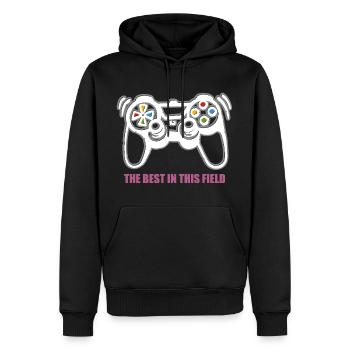 Spielkonsolen-Spieler - Männer Premium Bio Hoodie - Schwarz - Vorne - Nico (187cm)