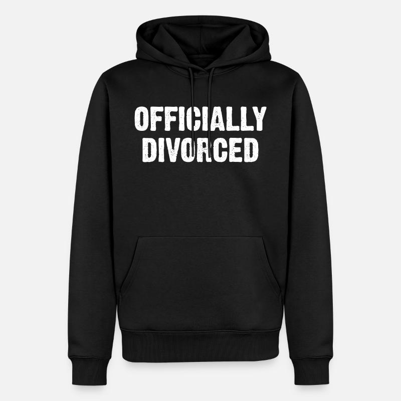 Officially Divorced - Männer Premium Bio Hoodie - Schwarz