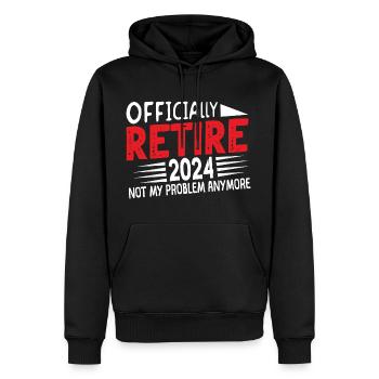 Officiellement retraité en 2024, ce n’est plus mon problème, c’est amusant - Sweat à capuche Premium bio Homme - noir - Devant - Nico (187cm)