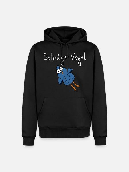 Schräger Vogel - Männer Premium Bio Hoodie - Schwarz