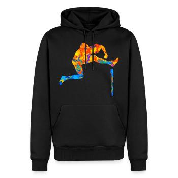 Hürdenlauf Hürden Hürdenläufer Leichtathlet - Männer Premium Bio Hoodie - Schwarz - Vorne - Nico (187cm)