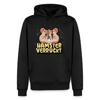 Hamster Verrückt Hamster Goldhamster Hamsterfan - Männer Premium Bio Hoodie - Schwarz - Vorne - Nico (187cm)
