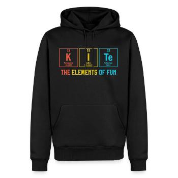 Kitesurf Les éléments du tableau périodique amusant - Sweat à capuche Premium bio Homme - noir - Devant - Nico (187cm)