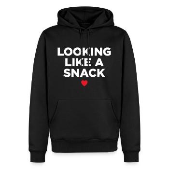 Ressembler à une collation - Sweat à capuche Premium bio Homme - noir - Devant - Nico (187cm)