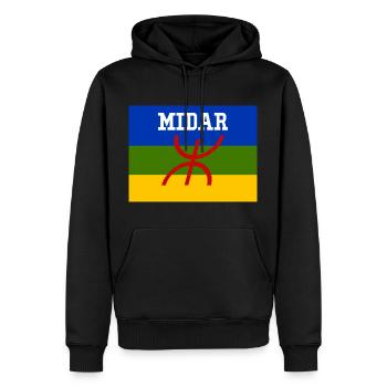 Amazigh-Flagge Stadt Midar - Männer Premium Bio Hoodie - Schwarz - Vorne - Nico (187cm)