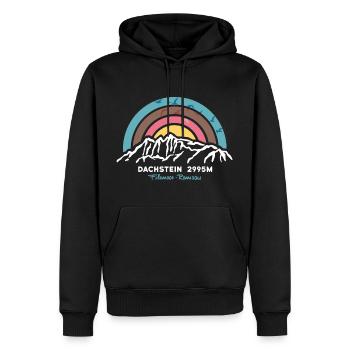 Hoher Dachstein Filzmoos Ramsau Skigebiet Wandern - Männer Premium Bio Hoodie - Schwarz - Vorne - Nico (187cm)