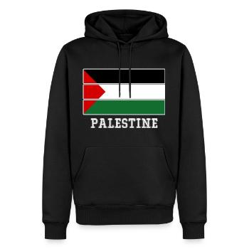 Palestine Drapeau Palestinien T-Shirt - Sweat à capuche Premium bio Homme - noir - Devant - Nico (187cm)