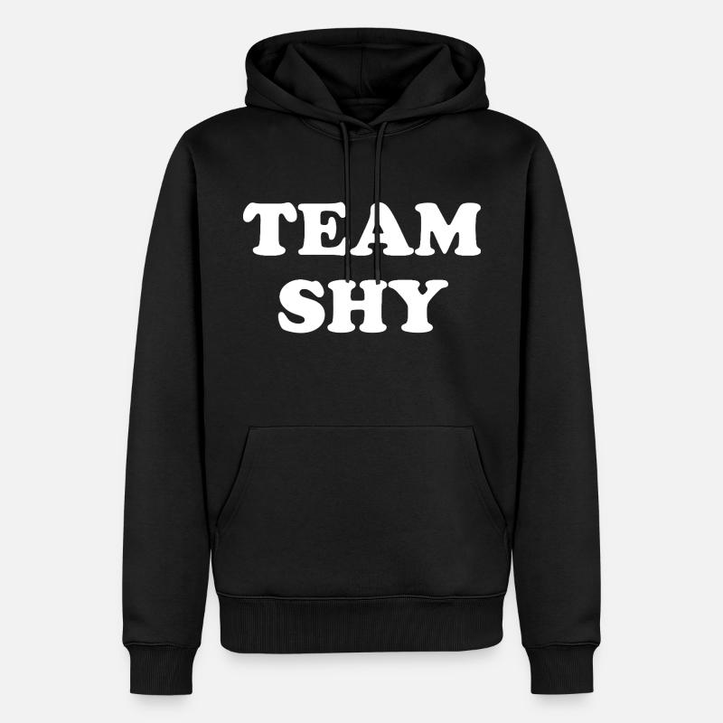 Team Shy - Männer Premium Bio Hoodie - Schwarz