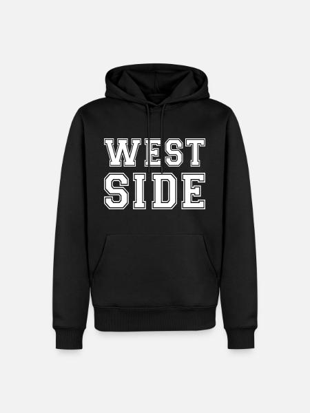 Westside - Men’s Premium Organic Hoodie - black