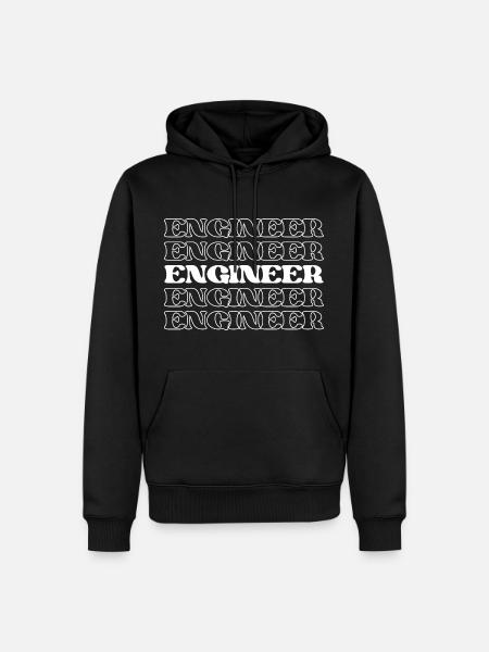 Engineer Designer Developer Technician Builder - Men’s Premium Organic Hoodie - black