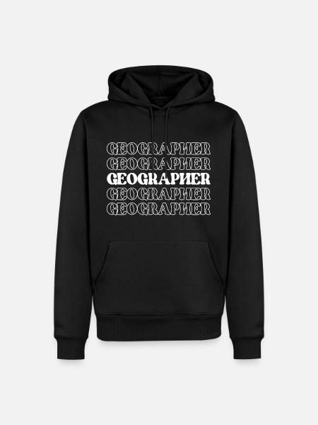 Geographer Cartographer Topographer Geography - Men’s Premium Organic Hoodie - black