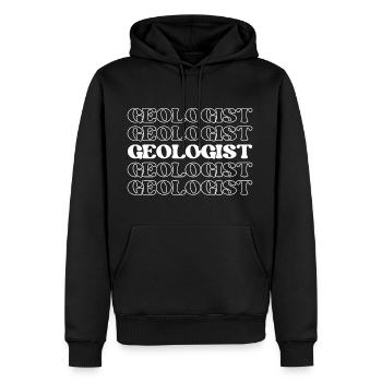 Geologe Geowissenschaftler Erdspezialist Gestein - Männer Premium Bio Hoodie - Schwarz - Vorne - Nico (187cm)