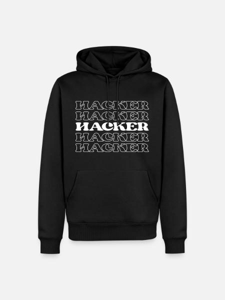 Pirate informatique Cybercriminel Faille de sécurité Cyber - Sweat à capuche Premium bio Homme - noir