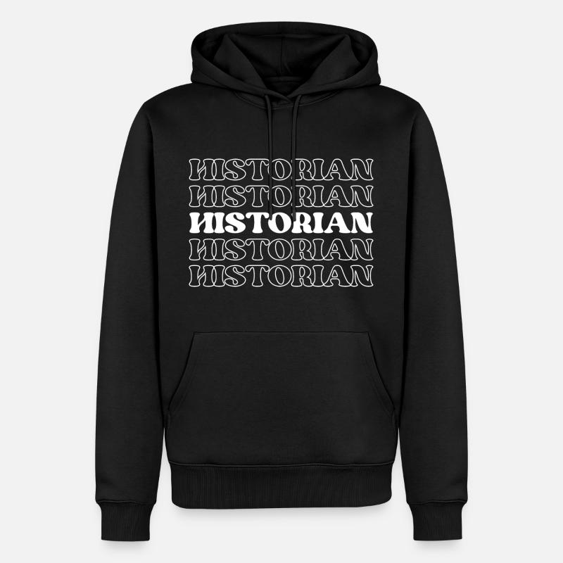 Historien, Antiquaire, Historiographe - Sweat à capuche Premium bio Homme - noir