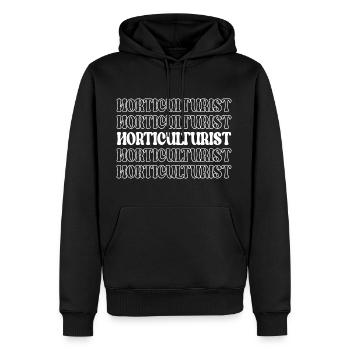 Horticulteur, Spécialiste des plantes, Jardinier, Cultivateur - Sweat à capuche Premium bio Homme - noir - Devant - Nico (187cm)
