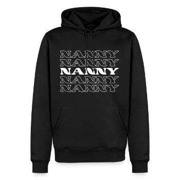 Nounou Baby-sitter Garde d’enfants Fournisseur de soins - Sweat à capuche Premium bio Homme - noir - Devant - Nico (187cm)