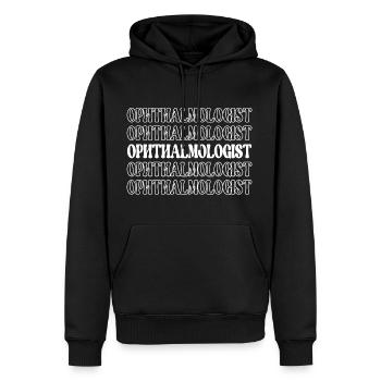 Ophtalmologiste Ophtalmologiste Ophtalmologiste Ophtalmologiste - Sweat à capuche Premium bio Homme - noir - Devant - Nico (187cm)