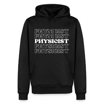Physiker, Wissenschaftler, Naturphilosoph, Wissenschaft - Männer Premium Bio Hoodie - Schwarz - Vorne - Nico (187cm)