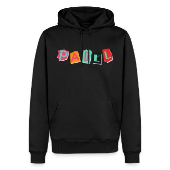 Cadeau idéal pour amoureux de Padel - Sweat à capuche Premium bio Homme - noir - Devant - Nico (187cm)