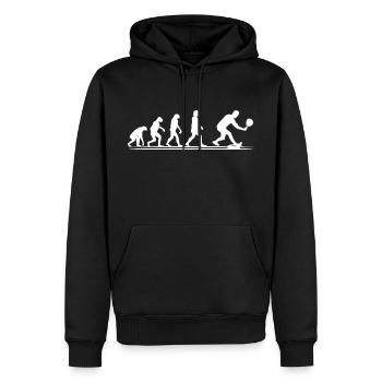 Padel Player Evolution Raquette de Padel Vintage - Sweat à capuche Premium bio Homme - noir - Devant - Nico (187cm)