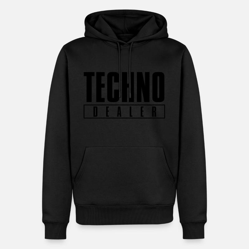 Techno-Händler - Männer Premium Bio Hoodie - Schwarz