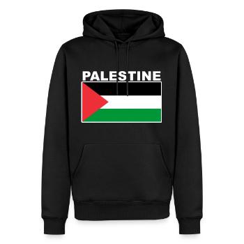 Palestine Drapeau Palestinien T-Shirt - Sweat à capuche Premium bio Homme - noir - Devant - Nico (187cm)