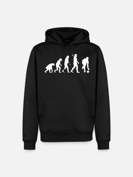 Evolution Kegeln - Männer Premium Bio Hoodie - Schwarz