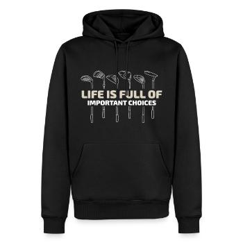Golf Golfschläger - Männer Premium Bio Hoodie - Schwarz - Vorne - Nico (187cm)