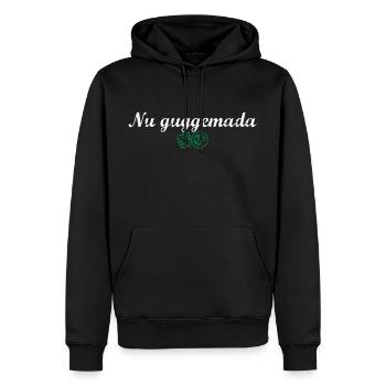 Nu guggemada - Männer Premium Bio Hoodie - Schwarz - Vorne - Nico (187cm)