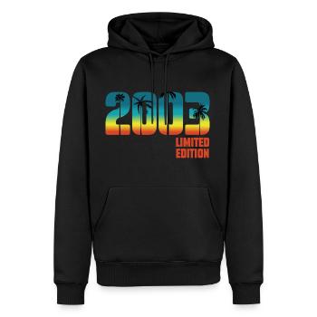 Vintage 2003 Limited Edition 20th Birthday - Sweat à capuche Premium bio Homme - noir - Devant - Nico (187cm)