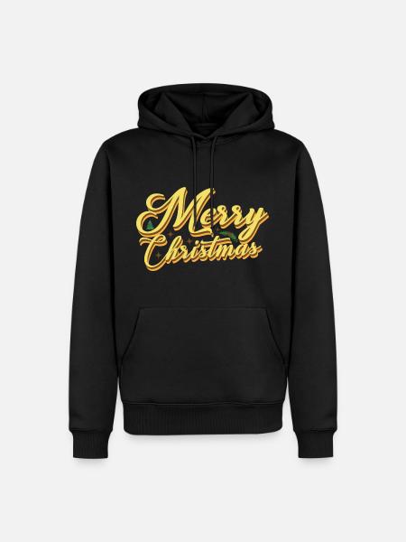 Merry Christmas - Männer Premium Bio Hoodie - Schwarz