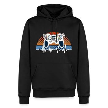 Heartbeat Gamer Spielkonsole - Männer Premium Bio Hoodie - Schwarz - Vorne - Nico (187cm)