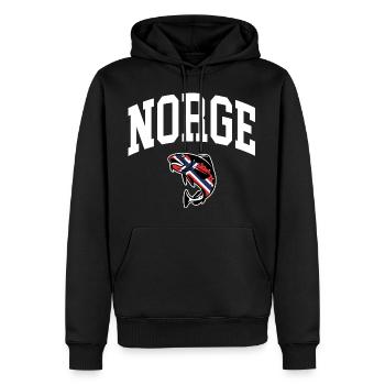 Norvège - Sweat à capuche Premium bio Homme - noir - Devant - Nico (187cm)