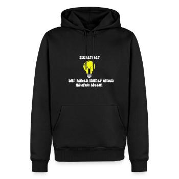 Elektriker - Männer Premium Bio Hoodie - Schwarz - Vorne - Nico (187cm)