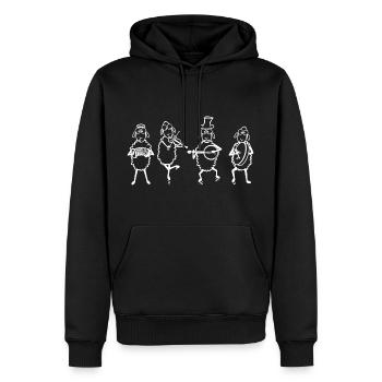 Musizierende Schafe - Männer Premium Bio Hoodie - Schwarz - Vorne - Nico (187cm)