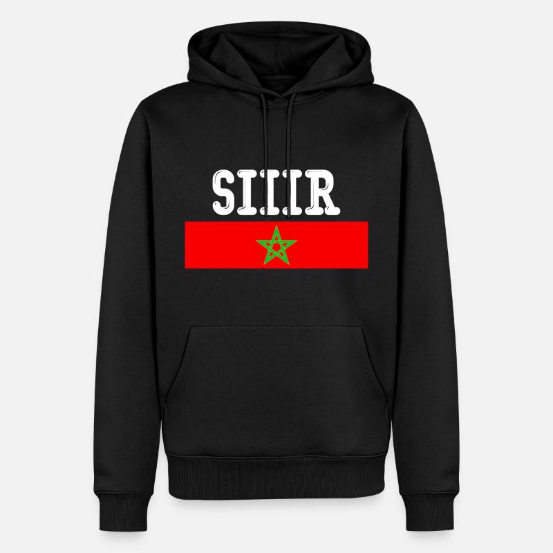 Sir Maroc - Sweat à capuche Premium bio Homme - noir