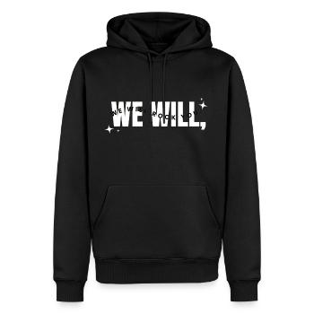 Nous allons vous bercer - musique rock - Sweat à capuche Premium bio Homme - noir - Devant - Nico (187cm)