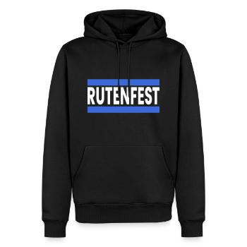 Rutenfest Ravensburg - Männer Premium Bio Hoodie - Schwarz - Vorne - Nico (187cm)