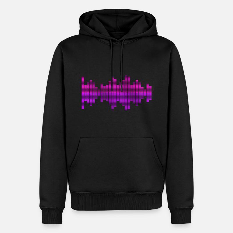 Equalizer Musik Dj - Männer Premium Bio Hoodie - Schwarz