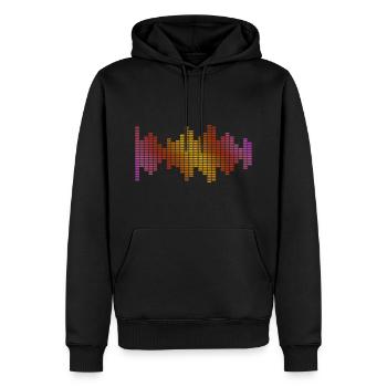 Égaliseur Musique Dj - Sweat à capuche Premium bio Homme - noir - Devant - Nico (187cm)