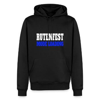 Rutenfest Mode Loading Ravensburg - Männer Premium Bio Hoodie - Schwarz - Vorne - Nico (187cm)