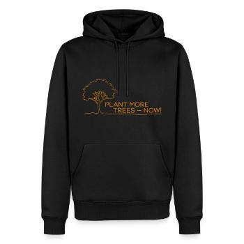 Pflanzt mehr Bäume Jetzt - Naturschutz Spruch - Männer Premium Bio Hoodie - Schwarz - Vorne - Nico (187cm)