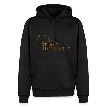 Pflanzt mehr Bäume - Naturschutz Spruch - Männer Premium Bio Hoodie - Schwarz - Vorne - Nico (187cm)