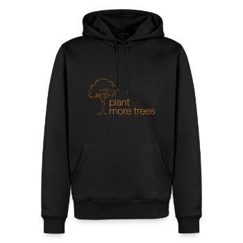 Pflanzt mehr Bäume - Naturschutz Spruch - Männer Premium Bio Hoodie - Schwarz - Vorne - Nico (187cm)
